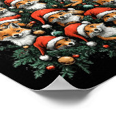 Funny Fox Weihnachtsfochse Weihnachtsbaum Fox Love Poster (Ecke)