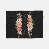 Funny Foxtrot Delta Blume Vint Fleecedecke (Vorderseite (Horizontal))