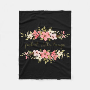 Funny Foxtrot Delta Blume Vint Fleecedecke