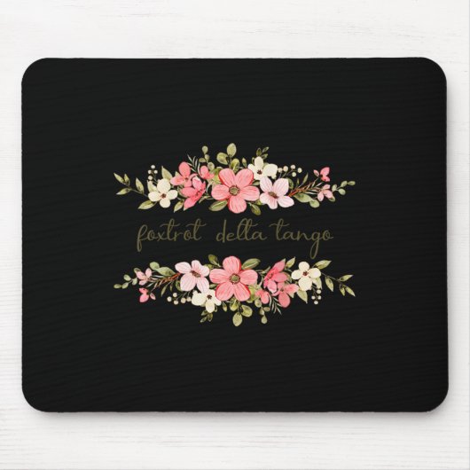 Funny Foxtrot Delta Blume Vint Mousepad (Vorne)