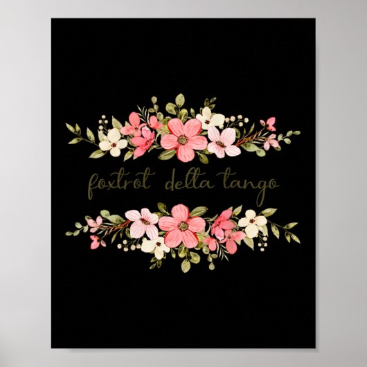 Funny Foxtrot Delta Blume Vint Poster (Vorne)