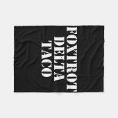 Funny Foxtrot Delta Fleecedecke (Vorderseite (Horizontal))