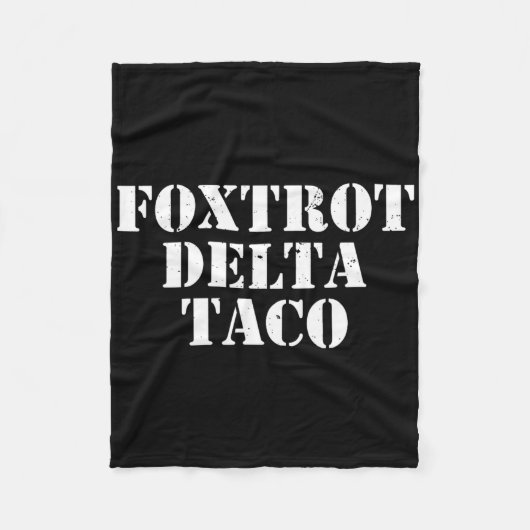 Funny Foxtrot Delta Fleecedecke (Vorderseite)