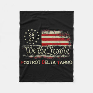 Funny Foxtrots Delta Tangos Wir Menschen USA Fleecedecke