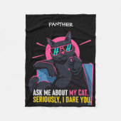 Funny Fragte mir über meine Katze Matching Cat & O Fleecedecke (Vorderseite)