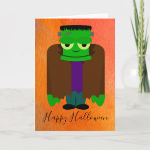 Funny franken monster Halloween thema Karte