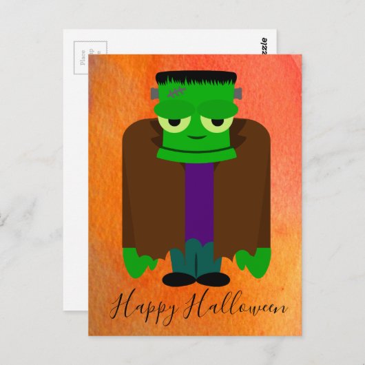 Funny franken monster Halloween thema Postkarte (Vorne/Hinten)