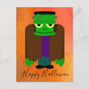 Funny franken monster Halloween thema Postkarte