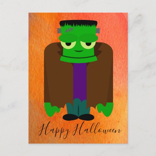 Funny franken monster Halloween thema Postkarte (Vorderseite)