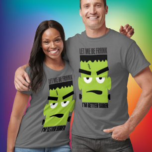Funny Frankenstein Face für Sober Halloween T-Shirt