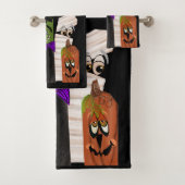 Funny Frankenstein Ghost Pumpkin Invisible Man Badhandtuch Set (Insitu)