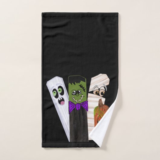 Funny Frankenstein Ghost Pumpkin Invisible Man Badhandtuch Set (Handtuch)