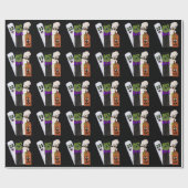 Funny Frankenstein Ghost Pumpkin Invisible Man Geschenkpapier (Flach)