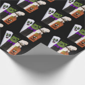 Funny Frankenstein Ghost Pumpkin Invisible Man Geschenkpapier (Ecke)