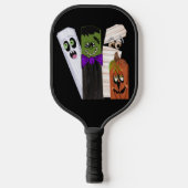 Funny Frankenstein Ghost Pumpkin Invisible Man Pickleball Schläger (Vorderseite)