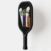 Funny Frankenstein Ghost Pumpkin Invisible Man Pickleball Schläger (Links)