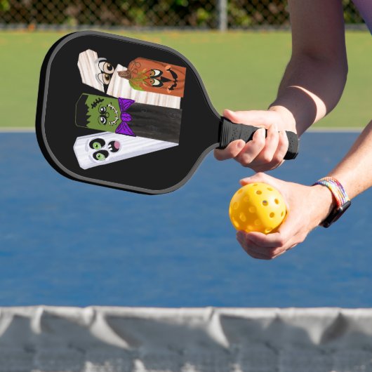 Funny Frankenstein Ghost Pumpkin Invisible Man Pickleball Schläger (InSitu)