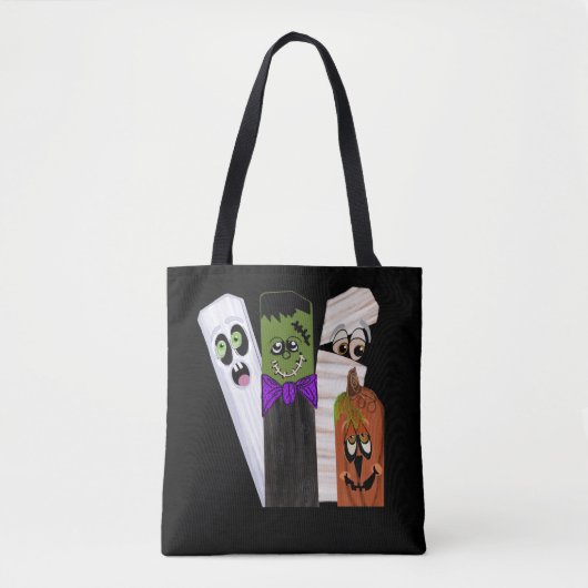 Funny Frankenstein Ghost Pumpkin Invisible Man Tasche (Vorderseite)