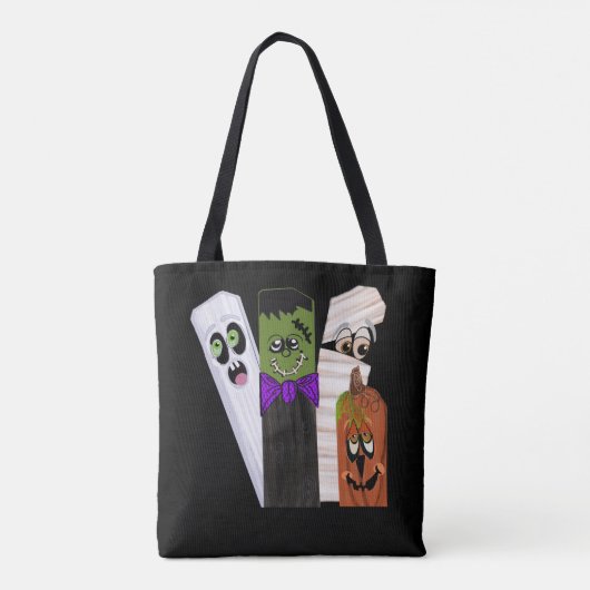Funny Frankenstein Ghost Pumpkin Invisible Man Tasche (Rückseite)