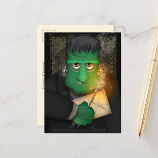Funny Frankenstein Halloween Postkarte