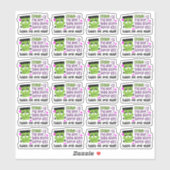 Funny Frankenstein macht Niedlich Halloween Busine Aufkleber (Blatt)