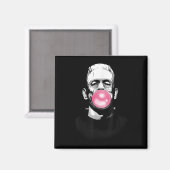 Funny Frankenstein Monster bläst ein bläsernes Gum Magnet (Vorderseite/Rückseite)