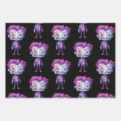 Funny Frankenstein Monster Halloween Fun Pattern Geschenkpapier Set (Vorderseite)