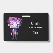 Funny Frankenstein Monster Halloween Spaß Ausweis (Rückseite)