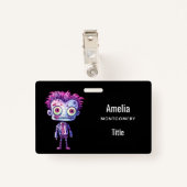 Funny Frankenstein Monster Halloween Spaß Ausweis (Rückseite mit Klammer)