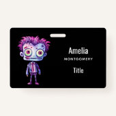 Funny Frankenstein Monster Halloween Spaß Ausweis (Rückseite)