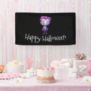 Funny Frankenstein Monster Halloween Spaß Banner