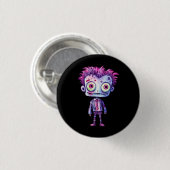 Funny Frankenstein Monster Halloween Spaß Button (Vorne & Hinten)
