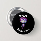 Funny Frankenstein Monster Halloween Spaß Button (Vorne & Hinten)