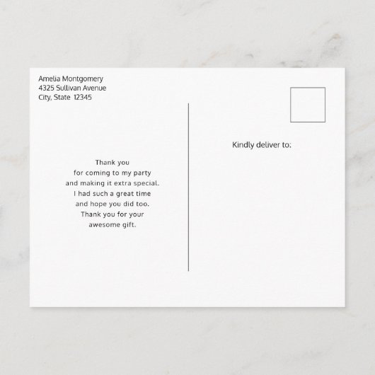 Funny Frankenstein Monster Halloween Spaß Danke Postkarte (Rückseite)