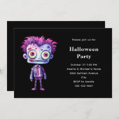 Funny Frankenstein Monster Halloween Spaß Einladung (Vorne/Hinten)