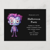 Funny Frankenstein Monster Halloween Spaß Einladungspostkarte (Vorderseite)