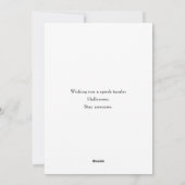 Funny Frankenstein Monster Halloween Spaß Feiertagskarte (Rückseite)