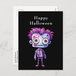 Funny Frankenstein Monster Halloween Spaß Feiertagspostkarte