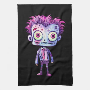 Funny Frankenstein Monster Halloween Spaß Geschirrtuch