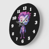 Funny Frankenstein Monster Halloween Spaß Große Wanduhr (Winkel)