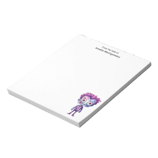 Funny Frankenstein Monster Halloween Spaß Notizblock (Rotiert)