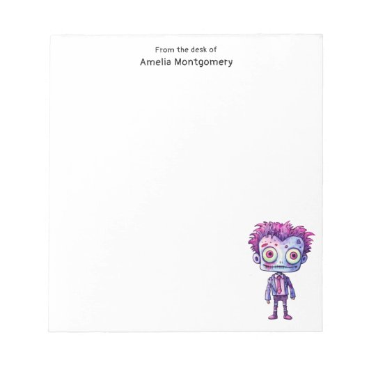 Funny Frankenstein Monster Halloween Spaß Notizblock (Vorderseite)