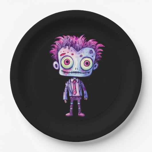 Funny Frankenstein Monster Halloween Spaß Pappteller (Vorderseite)