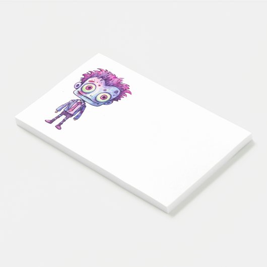 Funny Frankenstein Monster Halloween Spaß Post-it Klebezettel (angewinkelt)