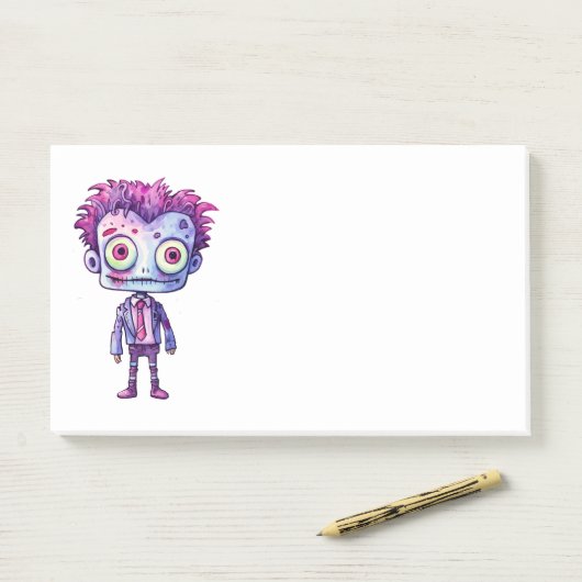 Funny Frankenstein Monster Halloween Spaß Post-it Klebezettel (Auf Schreibtisch)