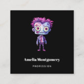 Funny Frankenstein Monster Halloween Spaß Quadratische Visitenkarte (Vorderseite)