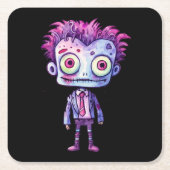 Funny Frankenstein Monster Halloween Spaß Rechteckiger Pappuntersetzer (Vorderseite)