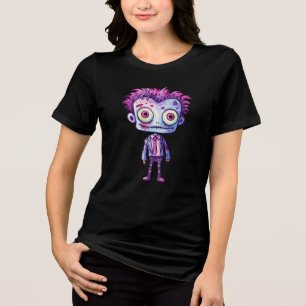 Funny Frankenstein Monster Halloween Spaß Tri-Blend Shirt