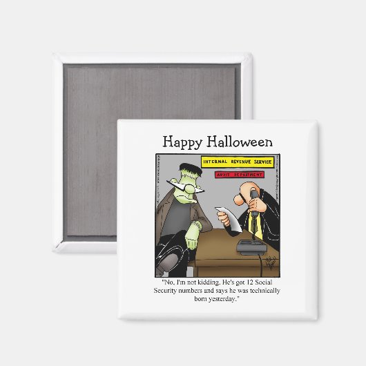 Funny Frankenstein Monster Humor Magnet (Vorderseite/Rückseite)
