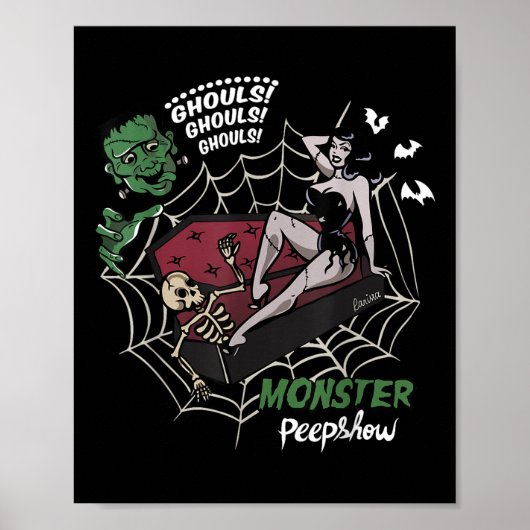 Funny Frankenstein Monster liebt Monster How Hall Poster (Vorne)